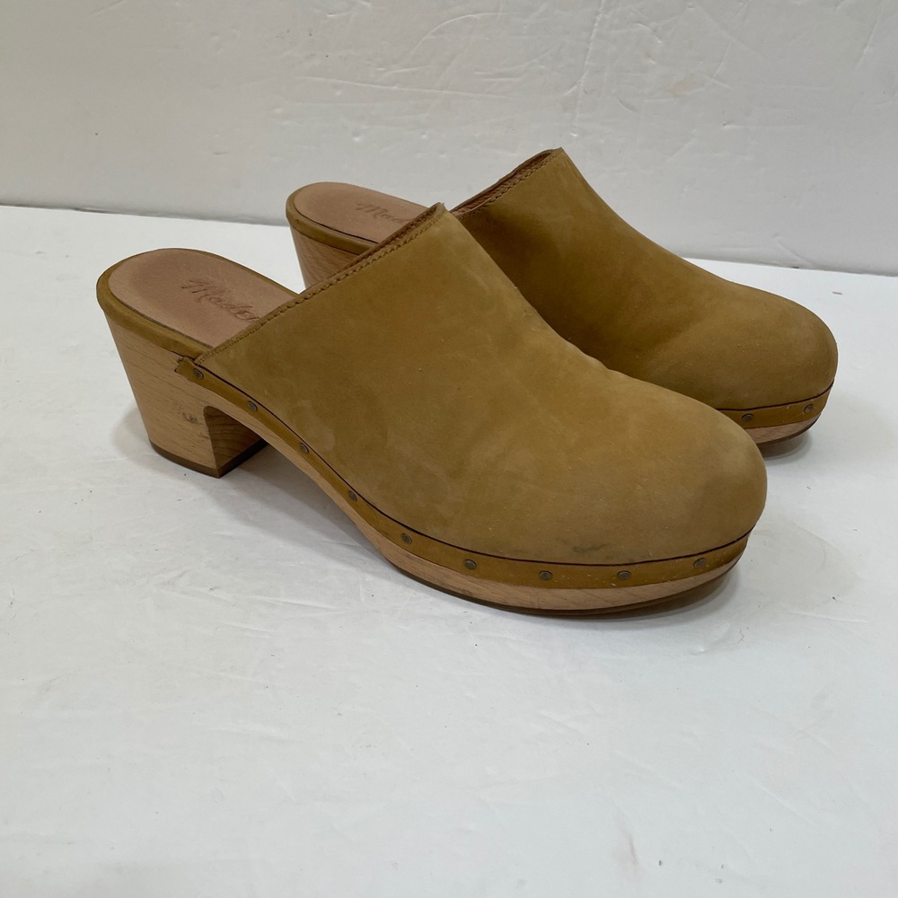 MADEWELL AYANA SUEDE‎ CLOGS WITH WOODEN HEEL